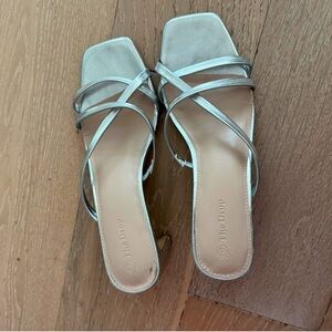 Silver stray sandals